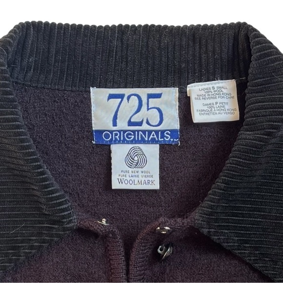 725 Originals Wool Vintage Sweater Coat Cardigan - Picture 3 of 15